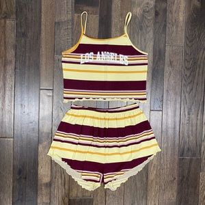 TRENDY WEEKEND SOUL LOS
ANGELES CAMI AND SHORTS PJ SET
WOMENS SIZE XS STRIPED